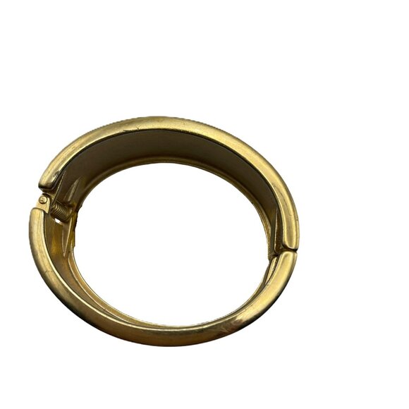 Vintage Black and Cream Zebra Stripe Clamper Bracelet - Picture 3 of 12